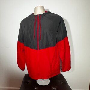 Men's Athletic Works Black and Red Jacket - Size Large (42-44)